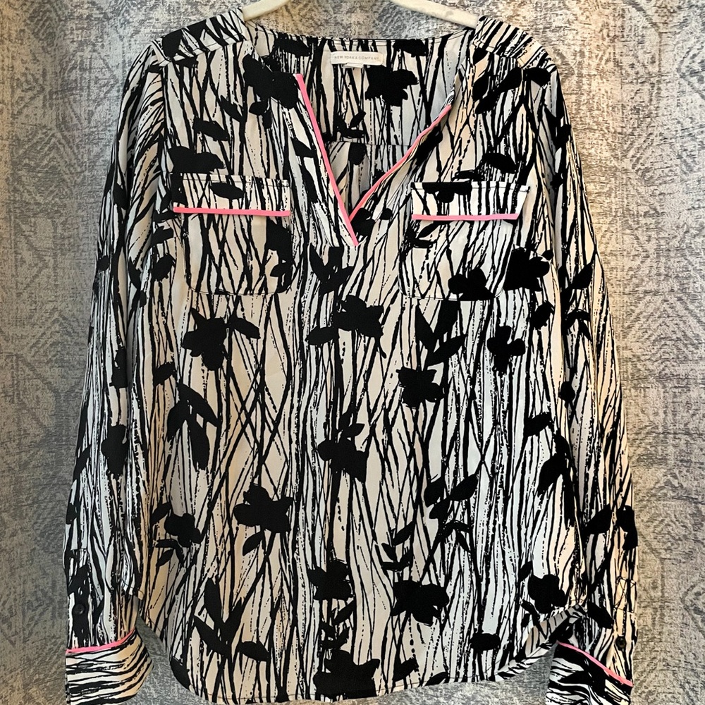 New York & Company-Floral Blouse-XS